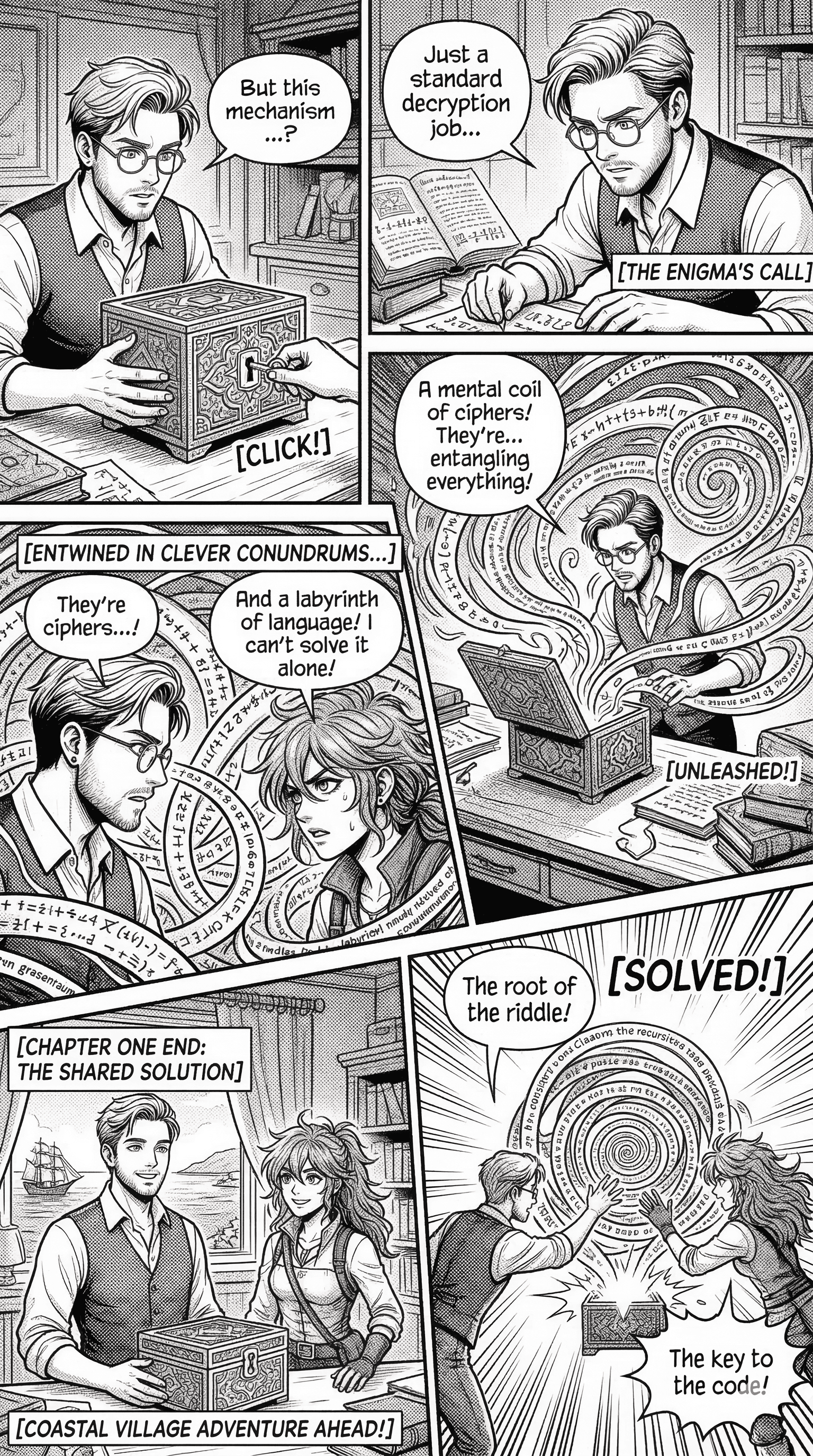 Manga style comic generated by Komik